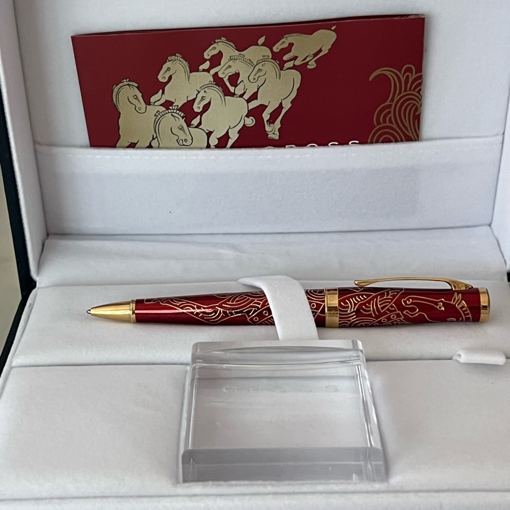 Cross Sauvage 2014 Year of The Horse
Rollerball Pen, Red & Gold
